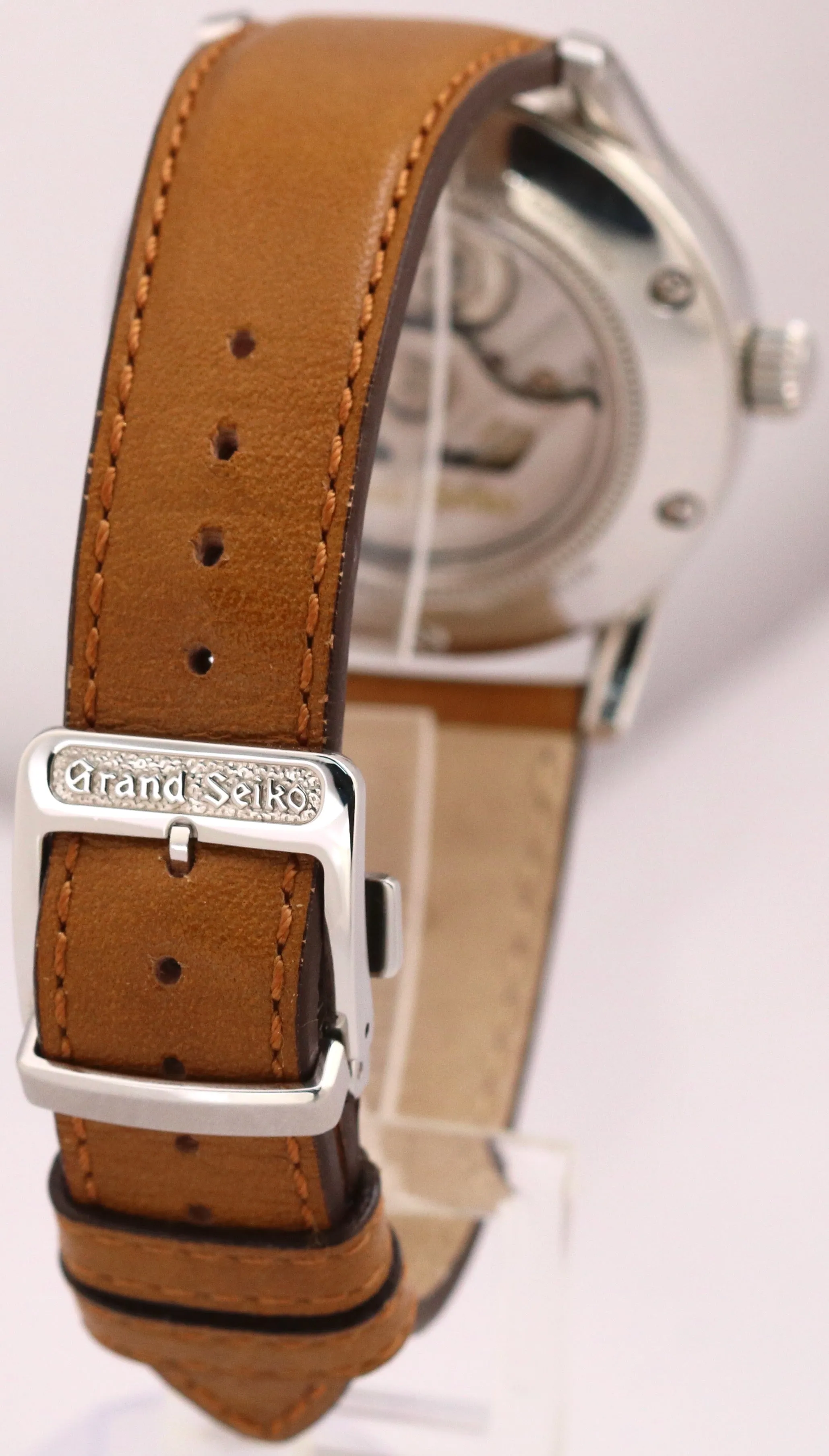 Grand Seiko Heritage Hi-Beat IVORY Steel Leather Automatic 40mm SBGH013 BOX