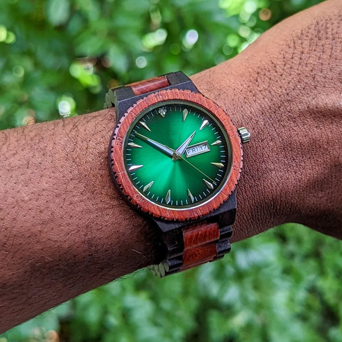 Groomsmen Set of 6 Wooden Watch Red | Justo