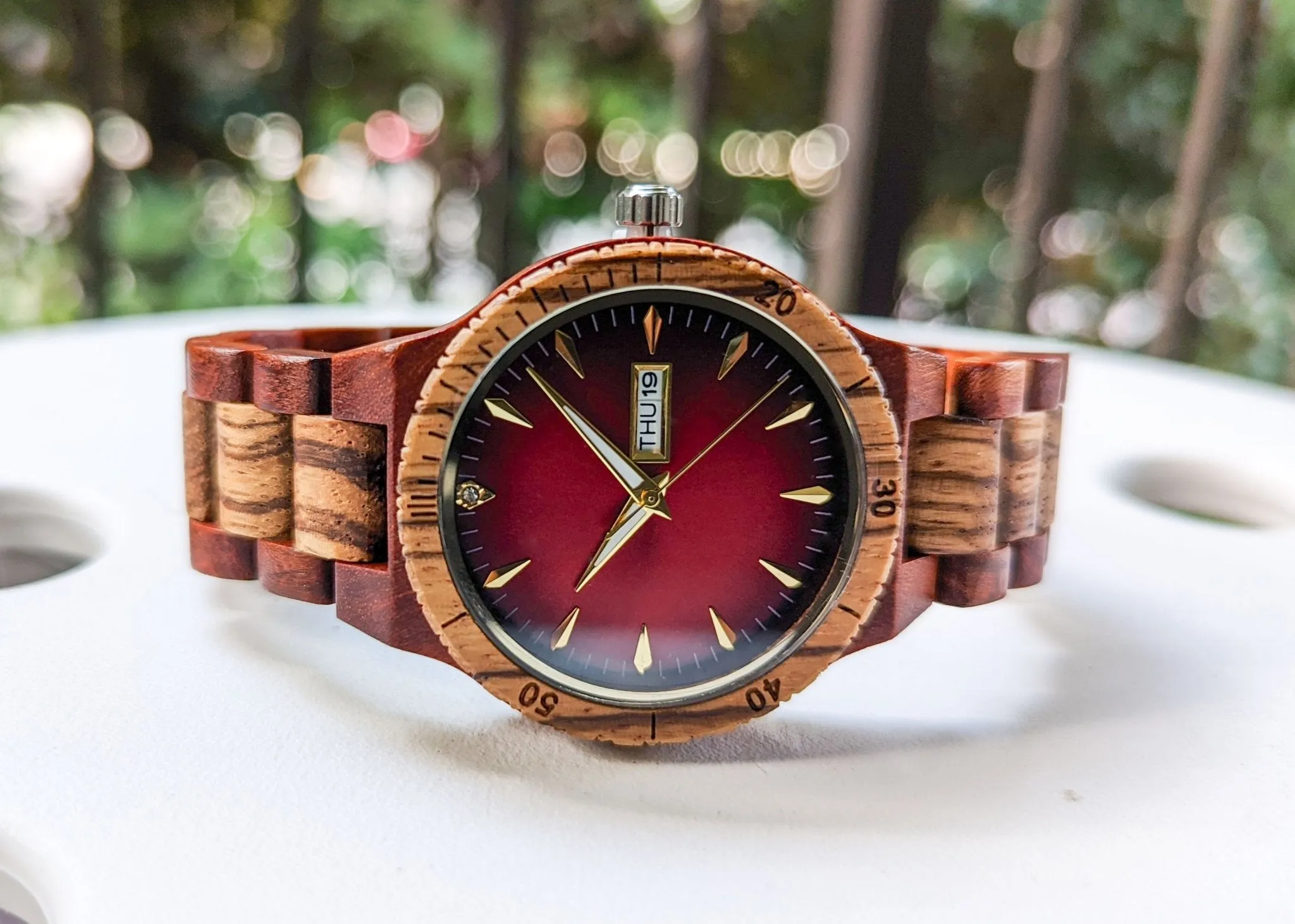 Groomsmen Set of 8 Wooden Watch Zebra | Justo