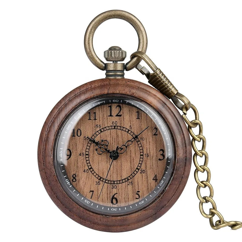 Groomsmen Set of 9 Wooden Pocket Watch | Clasico
