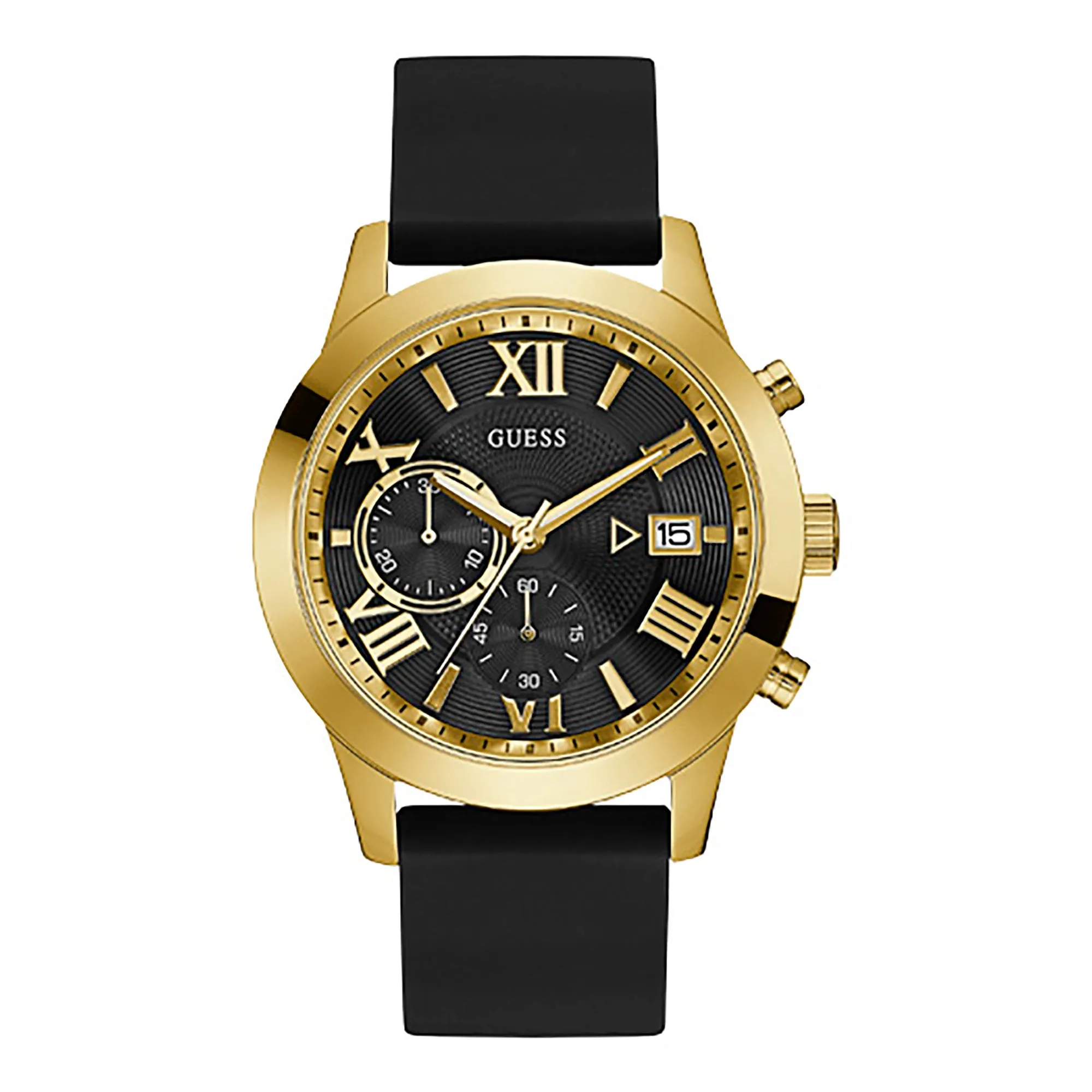 Guess Men's Watch Gold Tone Case Quartz