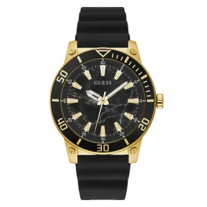 Guess Men's Watch Gold Tone Case Quartz