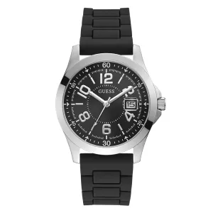 Guess Men's Watch Silver Tone Case Quartz