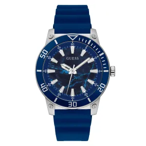 Guess Men's Watch Silver Tone Case Quartz