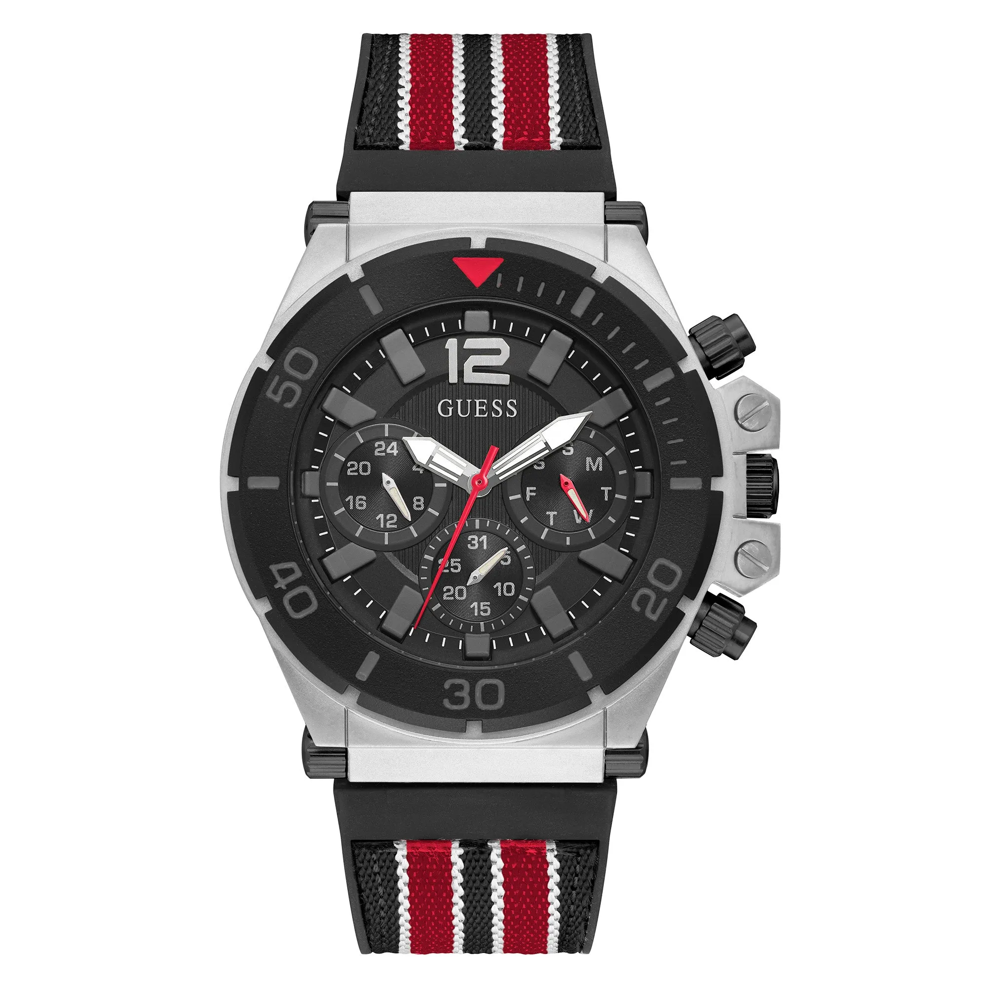 Guess Men's Watch Silver Tone Case Quartz