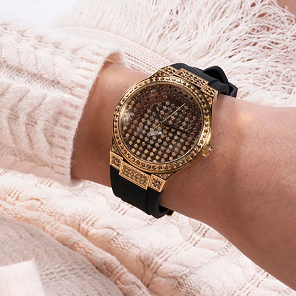 Guess Women's Watch Gold Tone Case Quartz