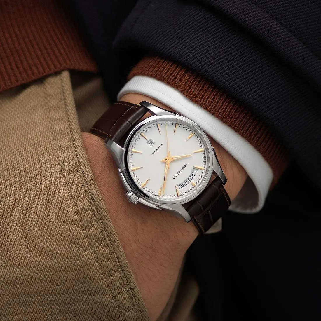 Hamilton Jazzmaster Day Date Automatic Men's Watch H32505511