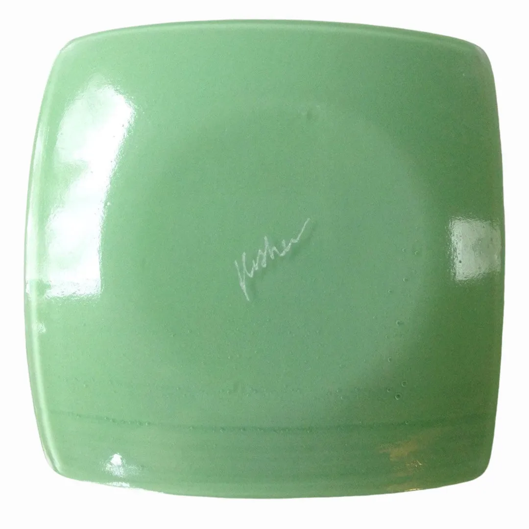 Hedgehog Dish Jadeite Mint Green Glass