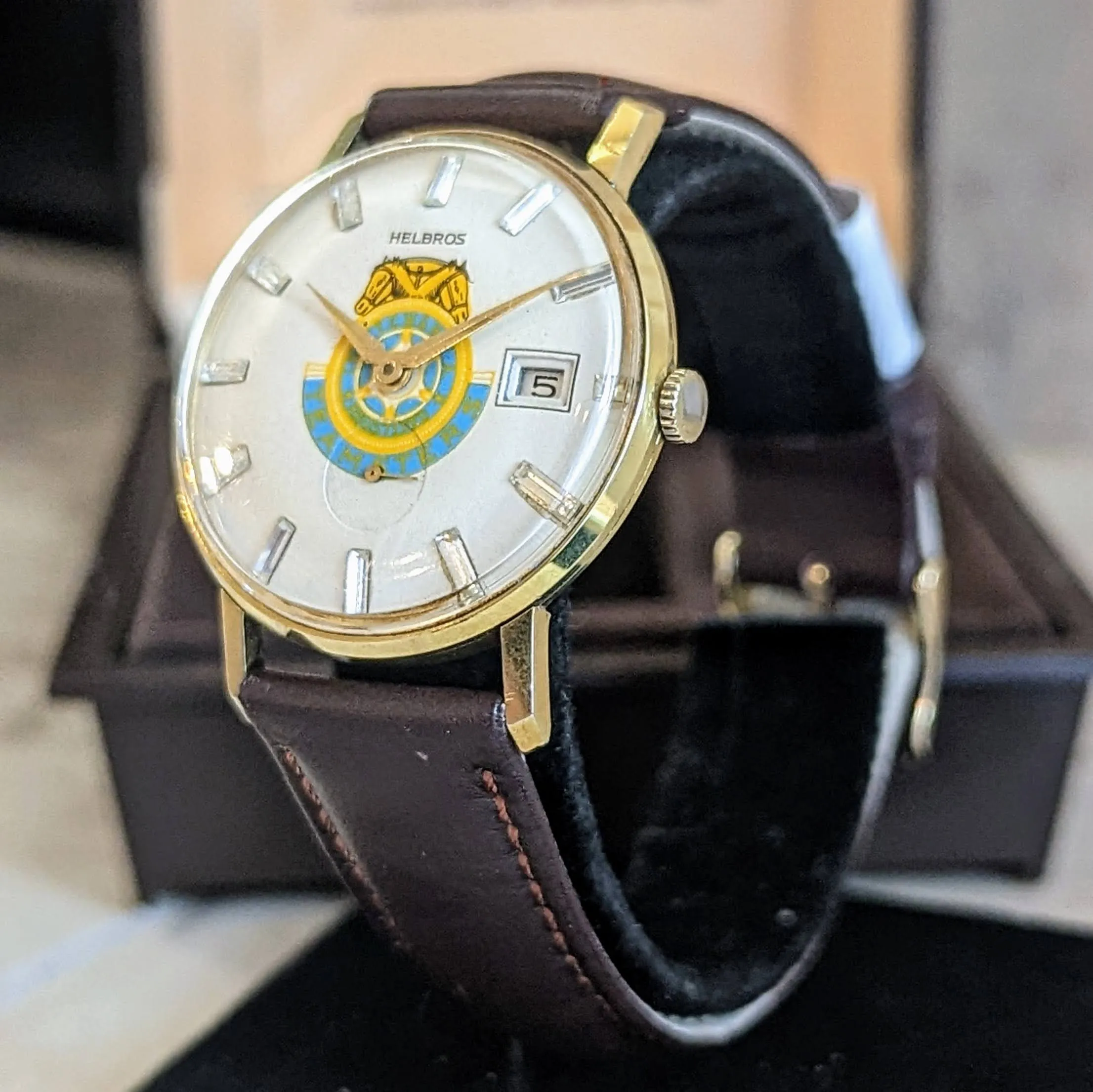 HELBROS International Brotherhood of Teamster Watch Manual Wristwatch - In BOX!