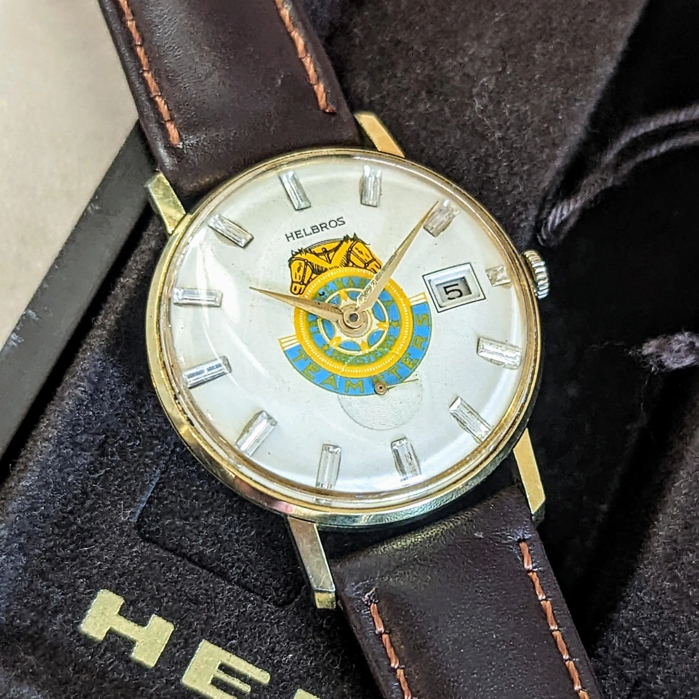 HELBROS International Brotherhood of Teamster Watch Manual Wristwatch - In BOX!