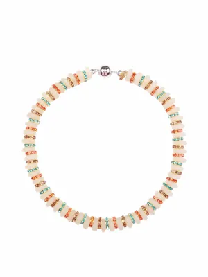 Heron beaded necklace