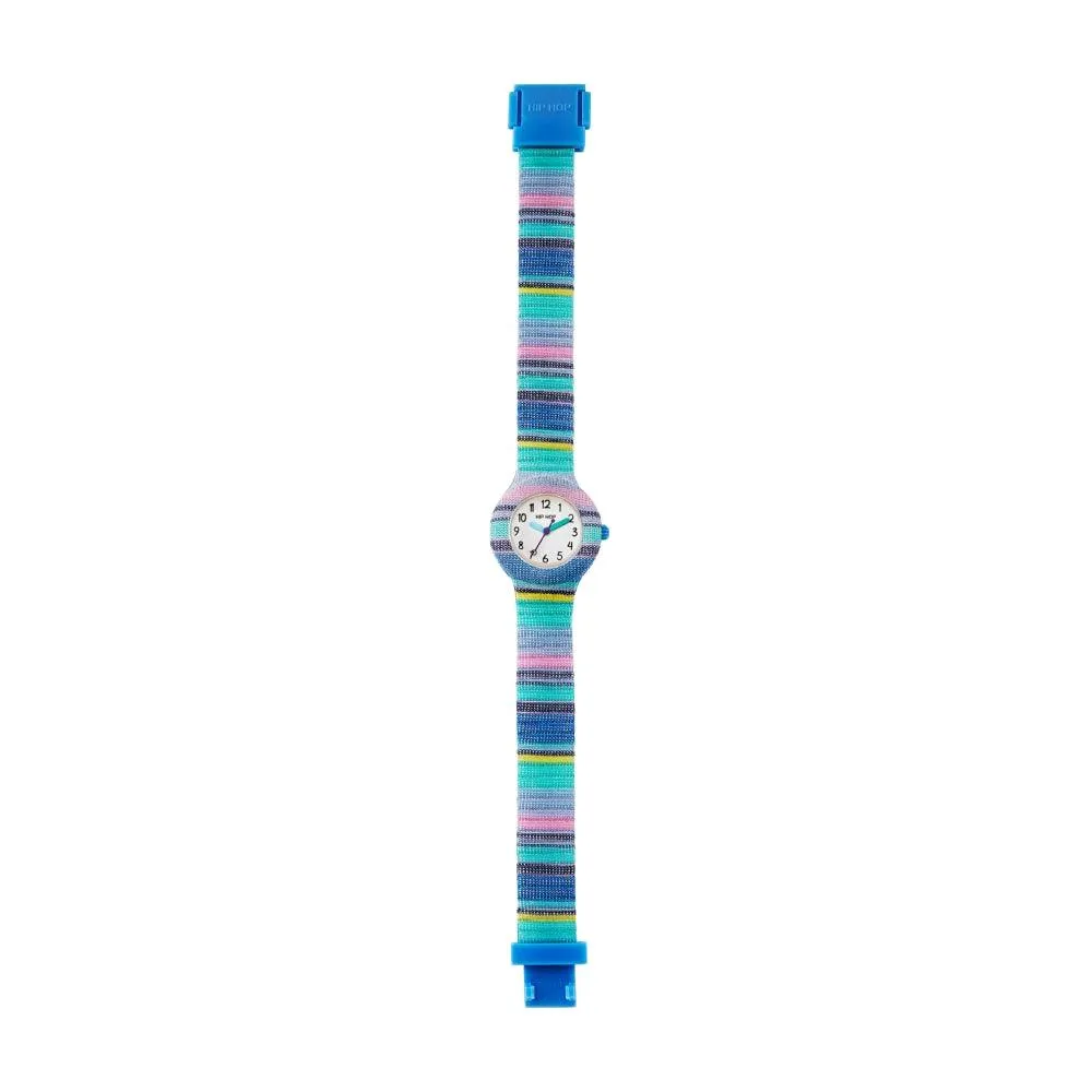 Hip hop watch blue stripes the methode collection 28mm hwu1183