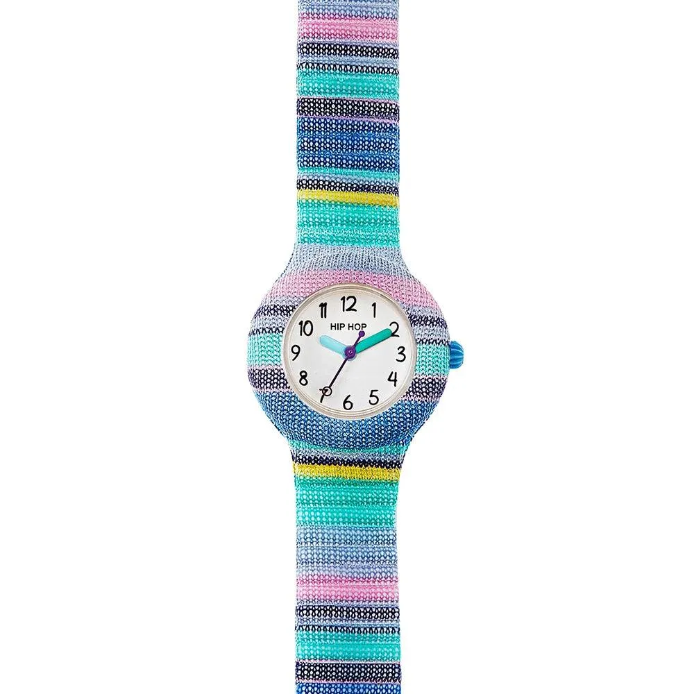 Hip hop watch blue stripes the methode collection 28mm hwu1183