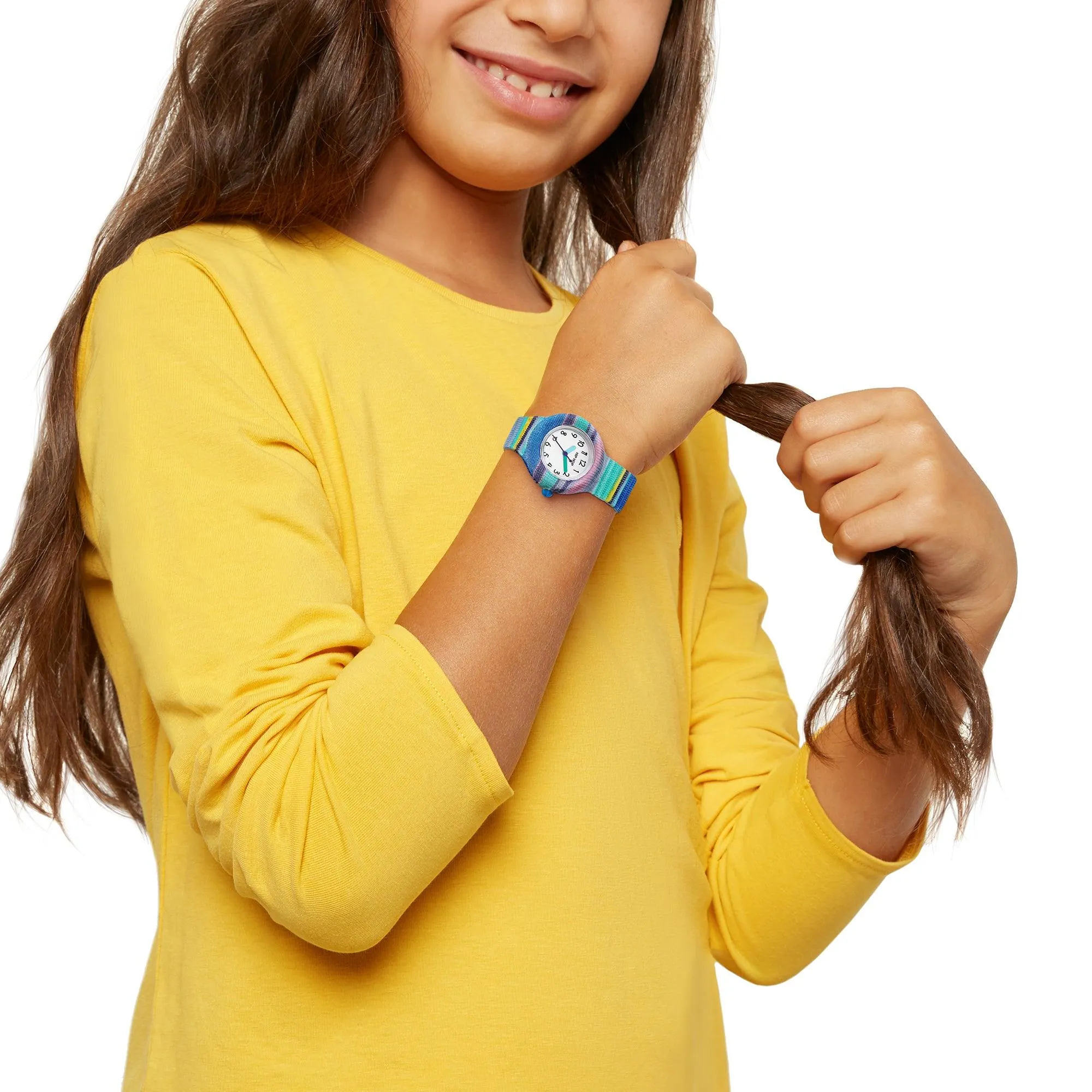 Hip hop watch blue stripes the methode collection 28mm hwu1183