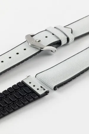 Hirsch ARNE Animal-Free Sailcloth Effect Performance Watch Strap - GREY