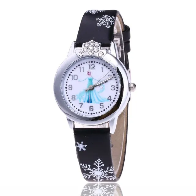 Hot Sales relogio feminino 2018 New relojes Cartoon Children Watch Princess Watches Fashion Kids Cute Leather quartz Watch Girl