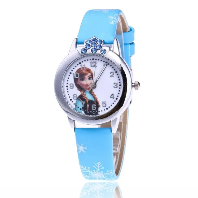 Hot Sales relogio feminino 2018 New relojes Cartoon Children Watch Princess Watches Fashion Kids Cute Leather quartz Watch Girl