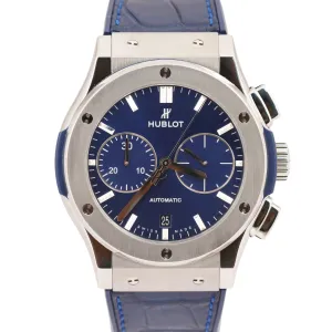 Hublot Classic BLUE Classic Fusion Chronograph Titanium 45mm 521.NX.7170.RX