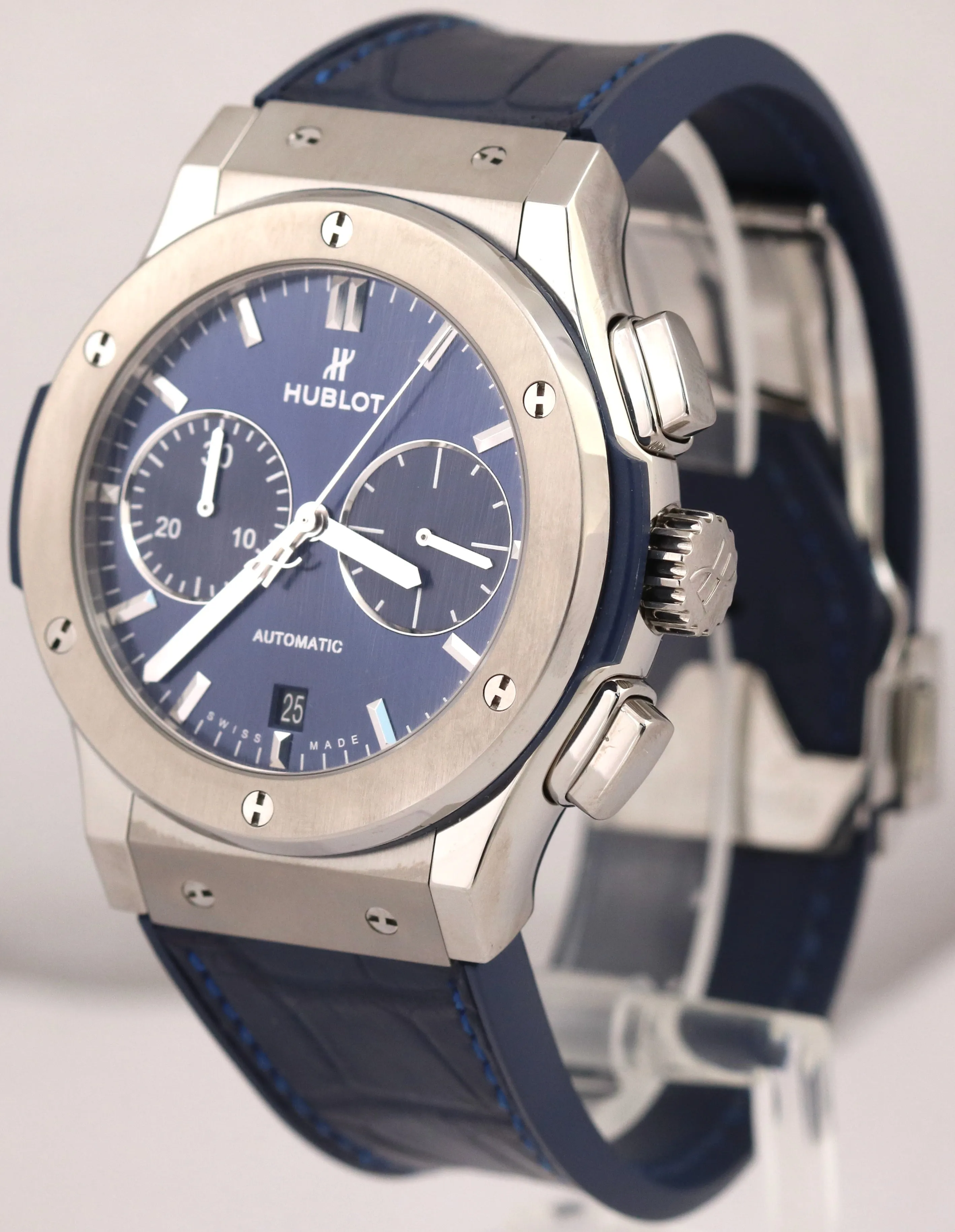 Hublot Classic BLUE Classic Fusion Chronograph Titanium 45mm 521.NX.7170.RX