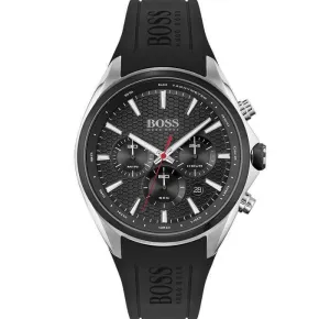 Hugo Boss 1513855 Distinct Black Silicone Quartz Men's Chrono Watch