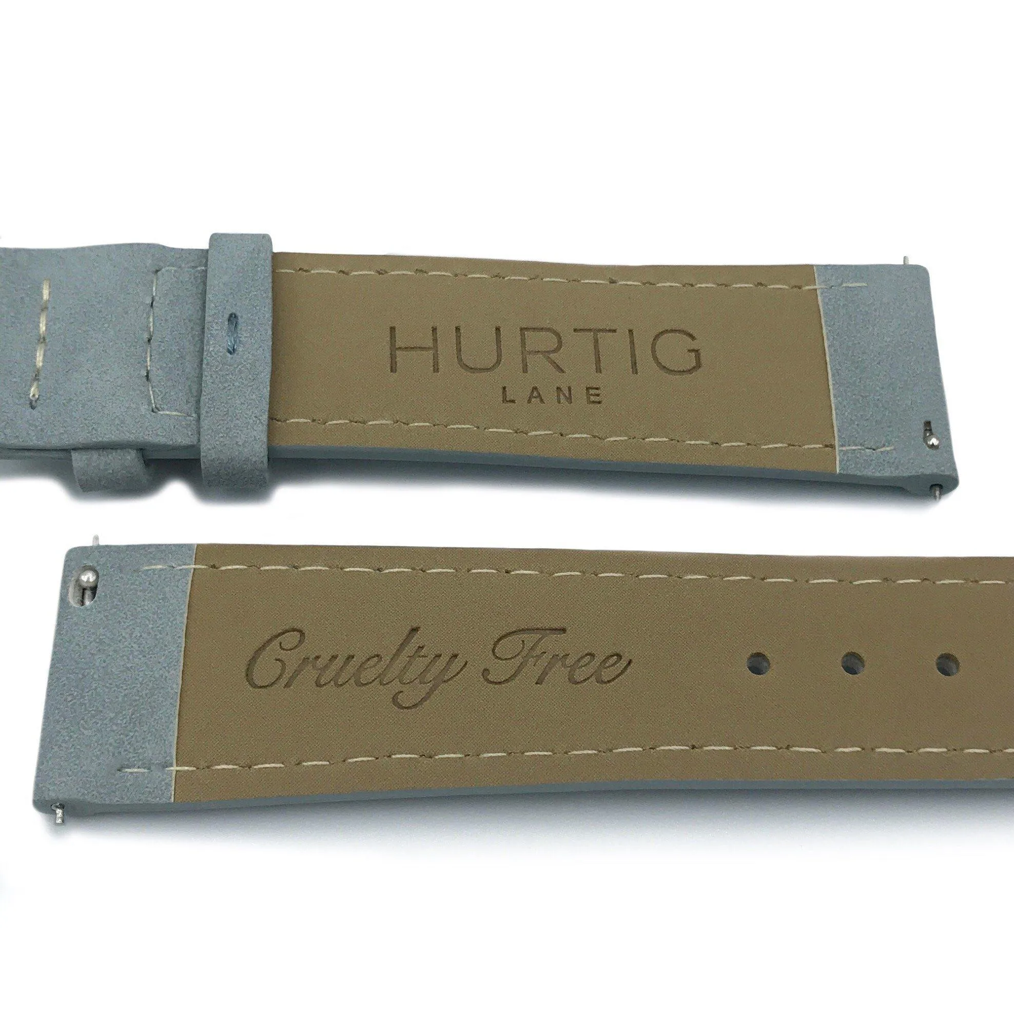 Hymnal Vegan Suede Watch Silver, White & Duck Egg