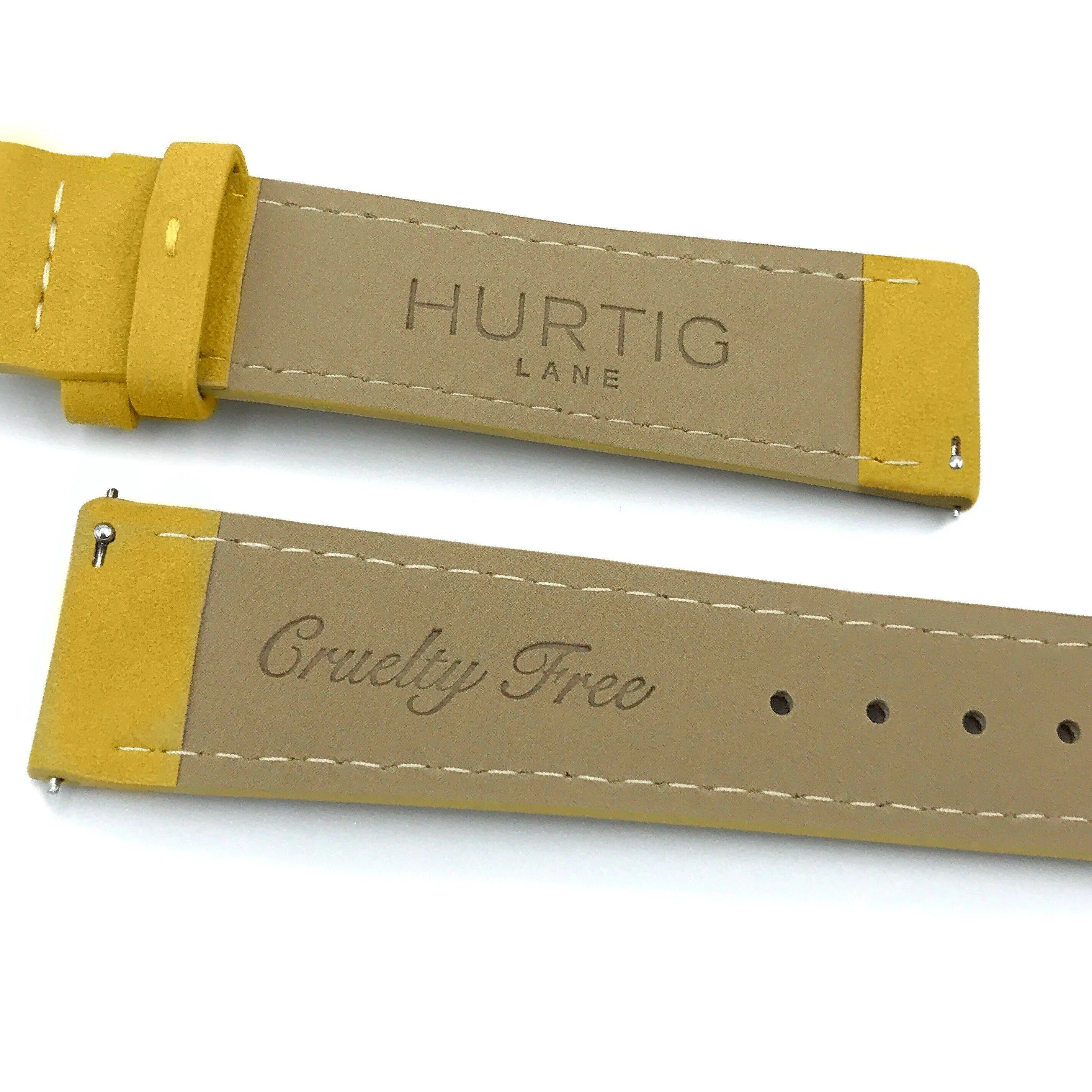 Hymnal Vegan Suede Watch Silver, White & Mustard