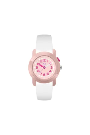 Ice Find Analog White Pink Silicon Strap Size Small Watch