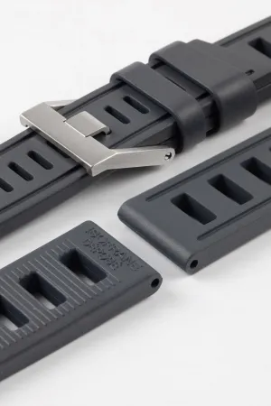 ISOfrane Rubber Dive Watch Strap in ANTHRACITE