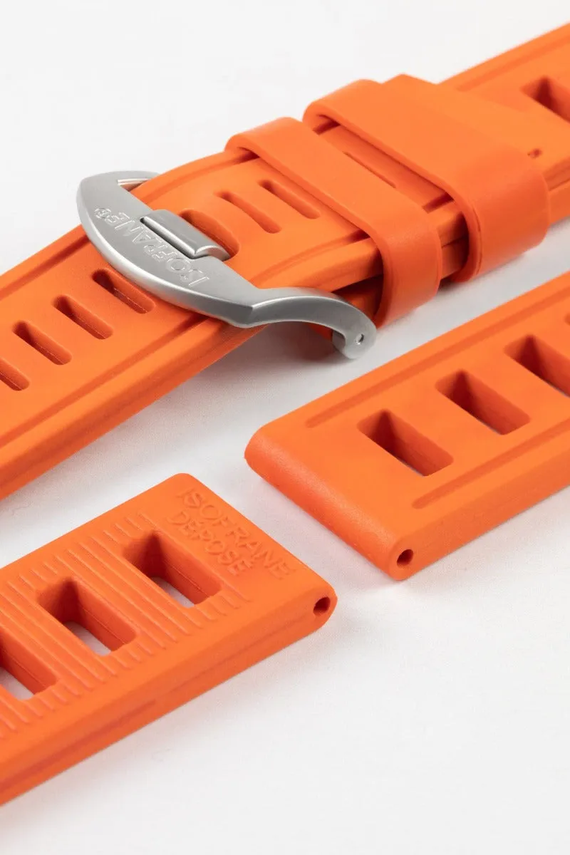ISOfrane Rubber Dive Watch Strap in ORANGE