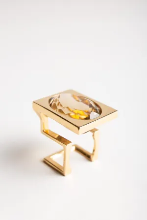 JEAN VENDOME | 1970'S RUTILATED QUARTZ RING