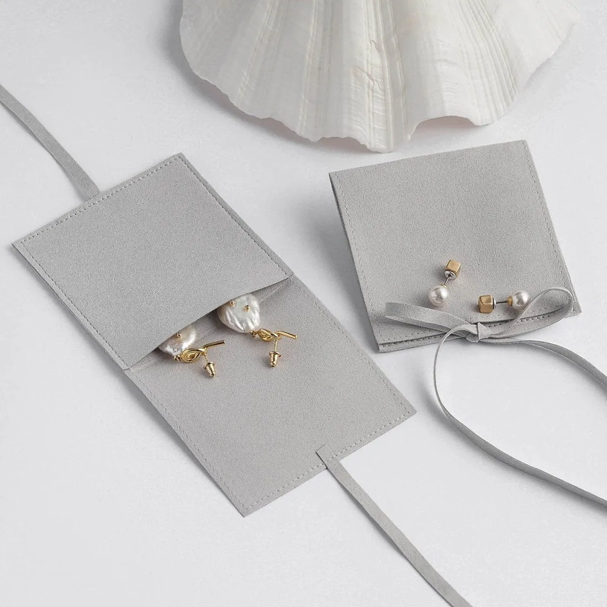 Jewelry Pouch 20pcs 8x8cm Luxury Microfiber Jewelry Packaging Bag