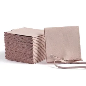 Jewelry Pouch 20pcs 8x8cm Luxury Microfiber Jewelry Packaging Bag