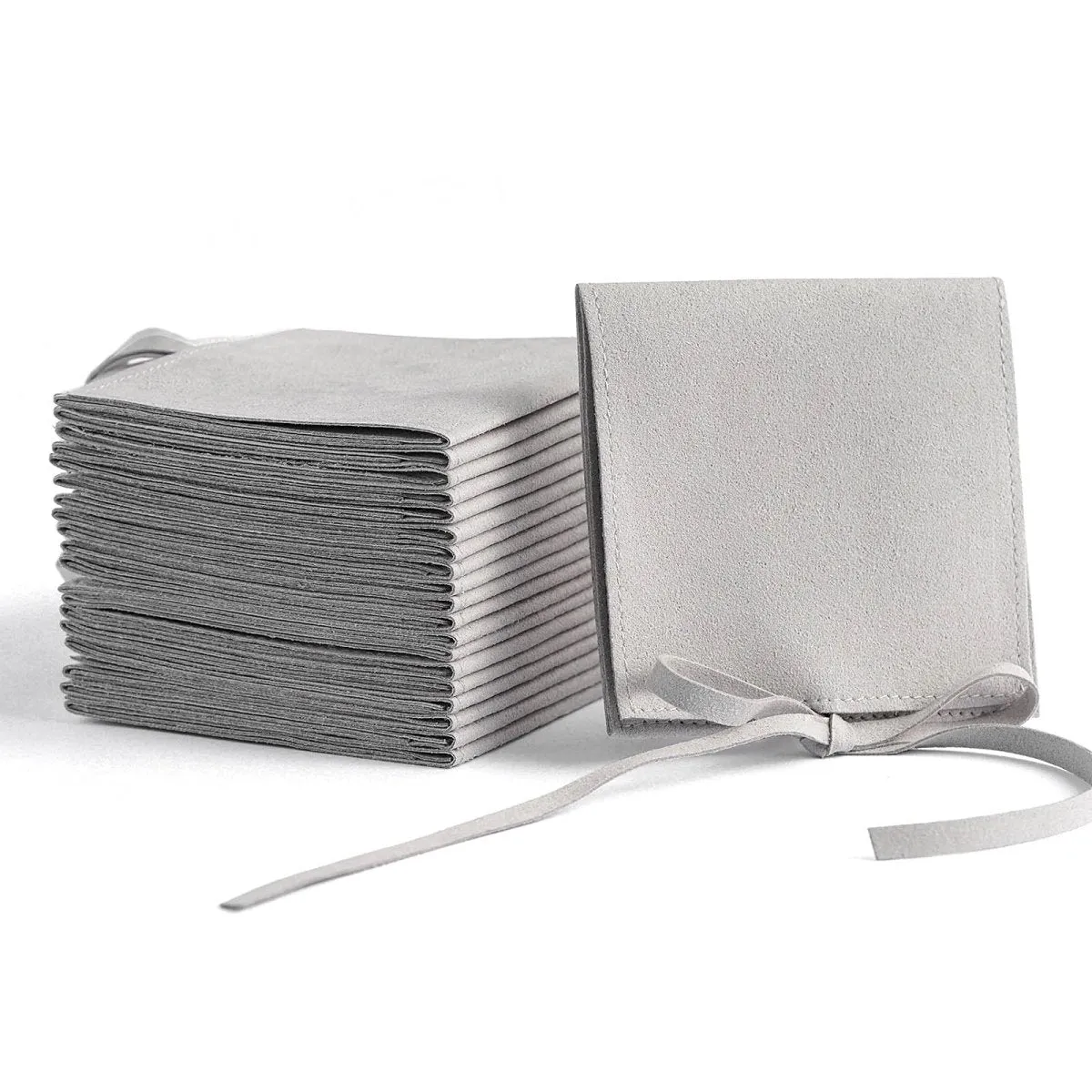Jewelry Pouch 20pcs 8x8cm Luxury Microfiber Jewelry Packaging Bag