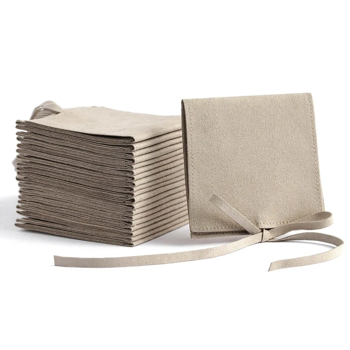 Jewelry Pouch 20pcs 8x8cm Luxury Microfiber Jewelry Packaging Bag