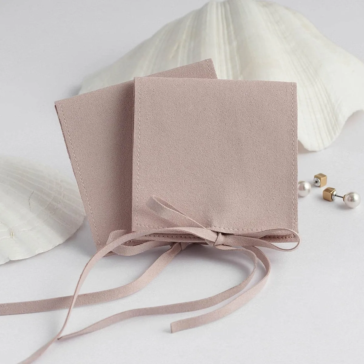 Jewelry Pouch 20pcs 8x8cm Luxury Microfiber Jewelry Packaging Bag