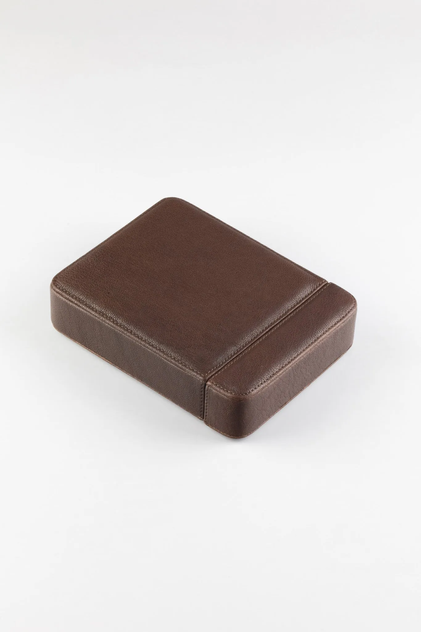 JPM 2-Watch Leather Sliding Storage Case in AGED BROWN