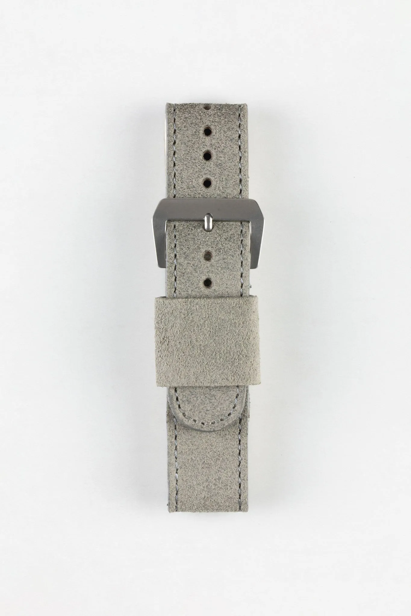 JPM Italian Leather One-Piece Watch Strap in TASSO GREY with Single Leather Keeper