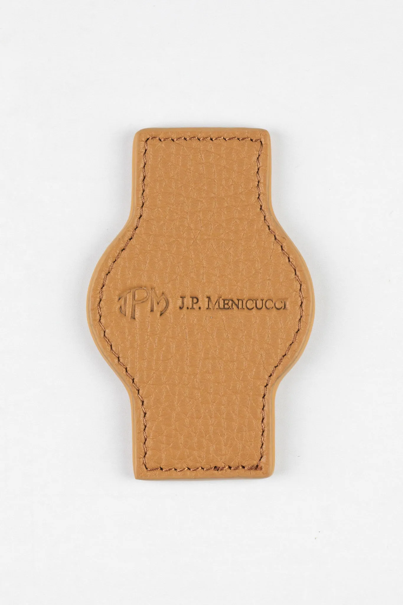 JPM Luxe Leather Watch Travel Pouch in CAMEL