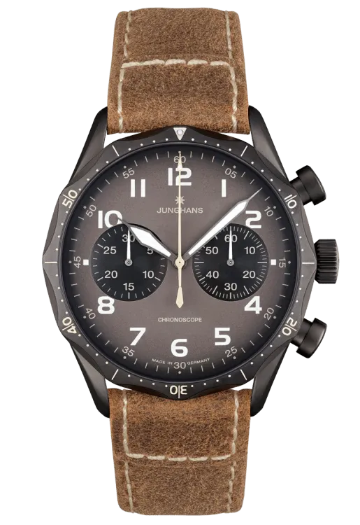 Junghans Meister Pilot Brown-Gray Chronograph Men's Watch 027/3794.00