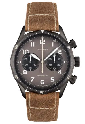 Junghans Meister Pilot Brown-Gray Chronograph Men's Watch 027/3794.00