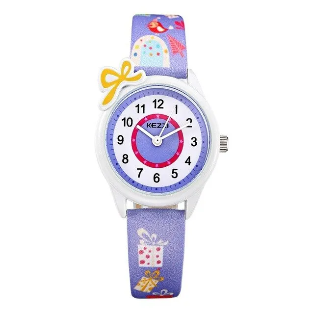 KEZZI Top Brand Kids Children Fashion Watches Quartz Analog Cartoon Leather Strap Wrist Watch Boys Girls Waterproof Gift Clocks