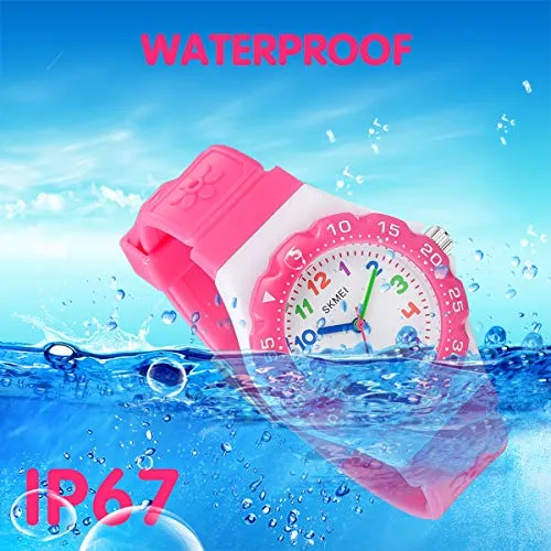 Kids Watch Waterproof Cartoon Analog Girls Boys Ages 3-10