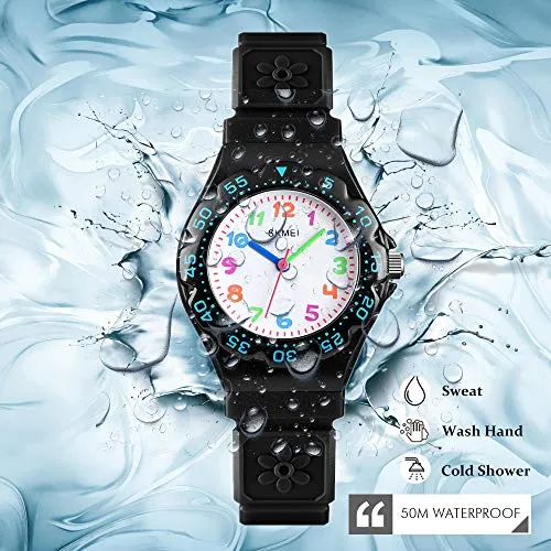Kids Watch Waterproof Cartoon Analog Girls Boys Ages 3-10