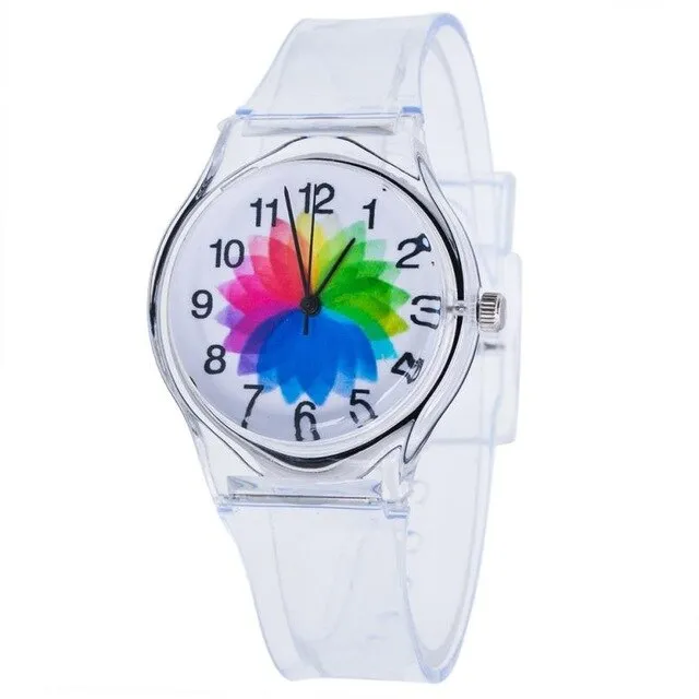 Kids Watches Girls Children Pink Dress Wrist Watch Children Silicone Students Clock Relogio Montre Enfant reloj deportivo #D