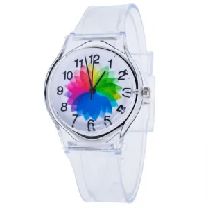 Kids Watches Girls Children Pink Dress Wrist Watch Children Silicone Students Clock Relogio Montre Enfant reloj deportivo #D