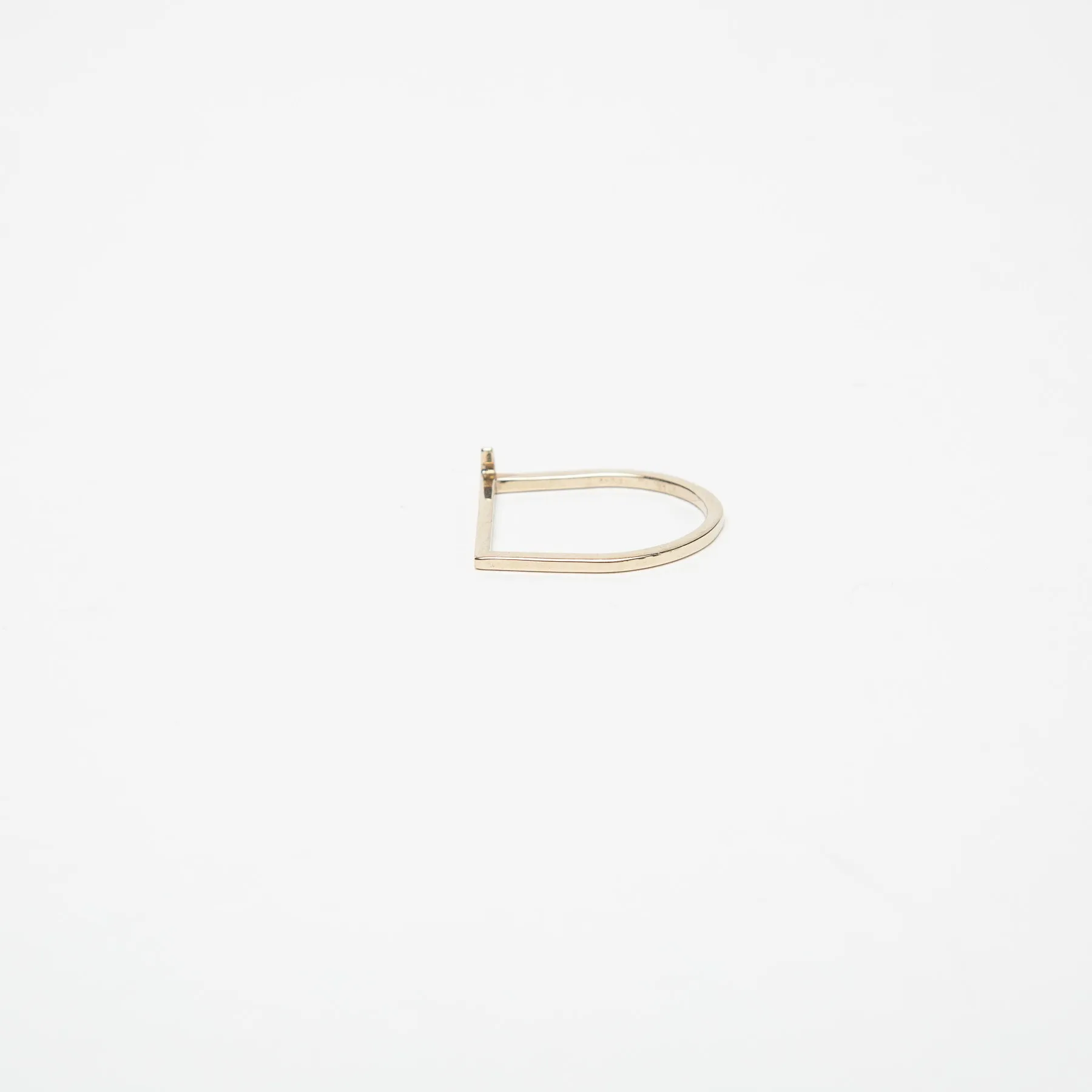 KWIT | 14K WHITE GOLD LETTER J RING