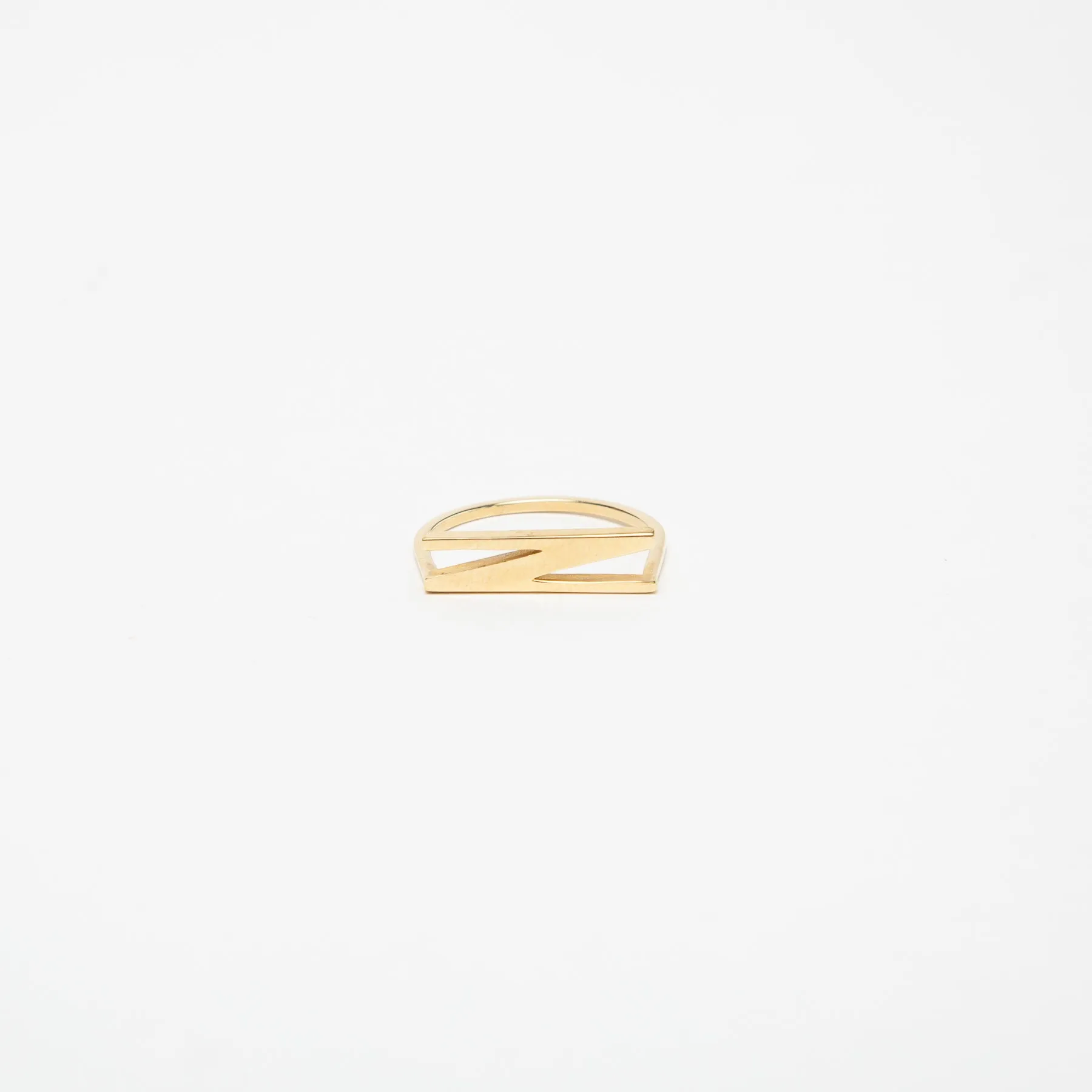 KWIT | 14K YELLOW GOLD LETTER N RING