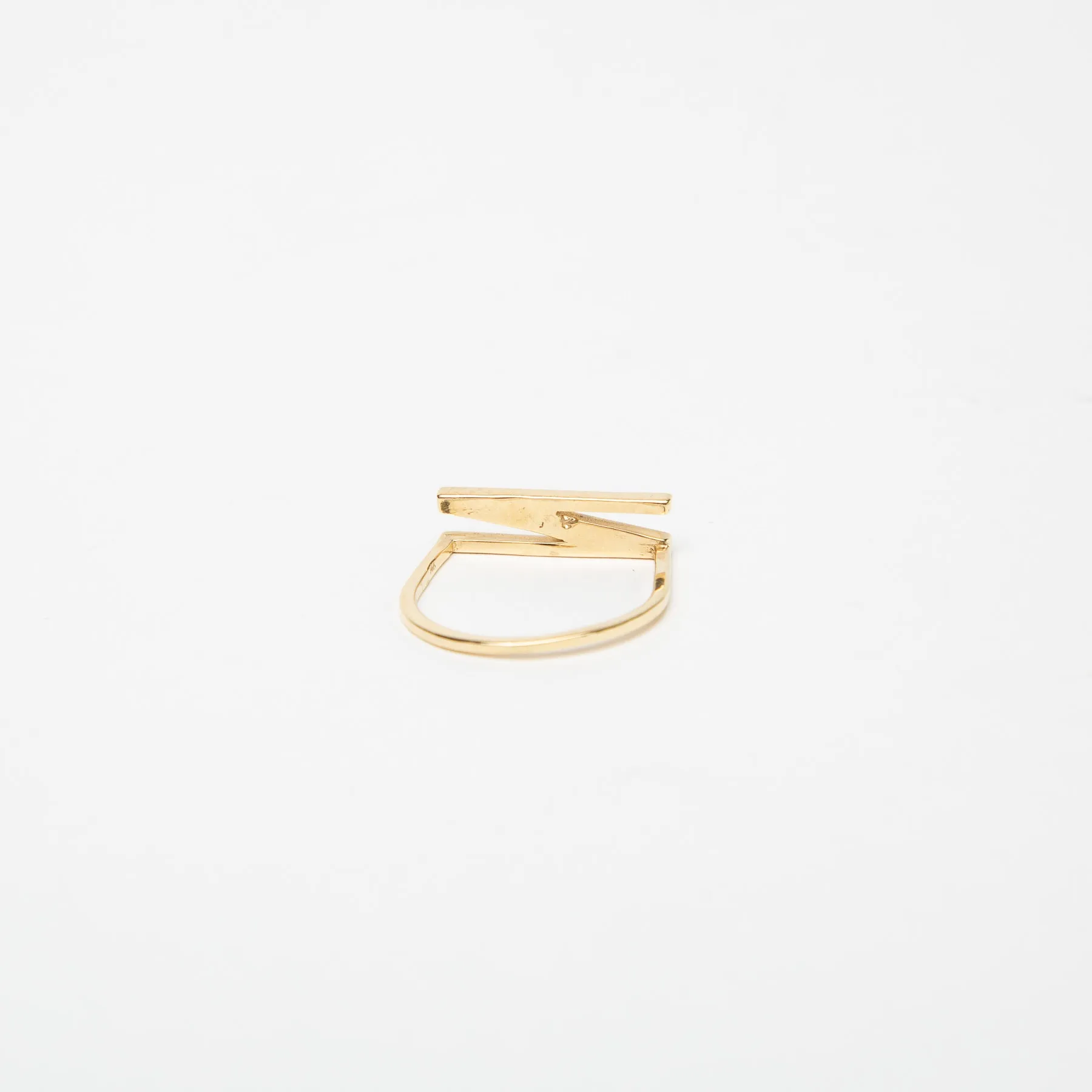 KWIT | 14K YELLOW GOLD LETTER N RING