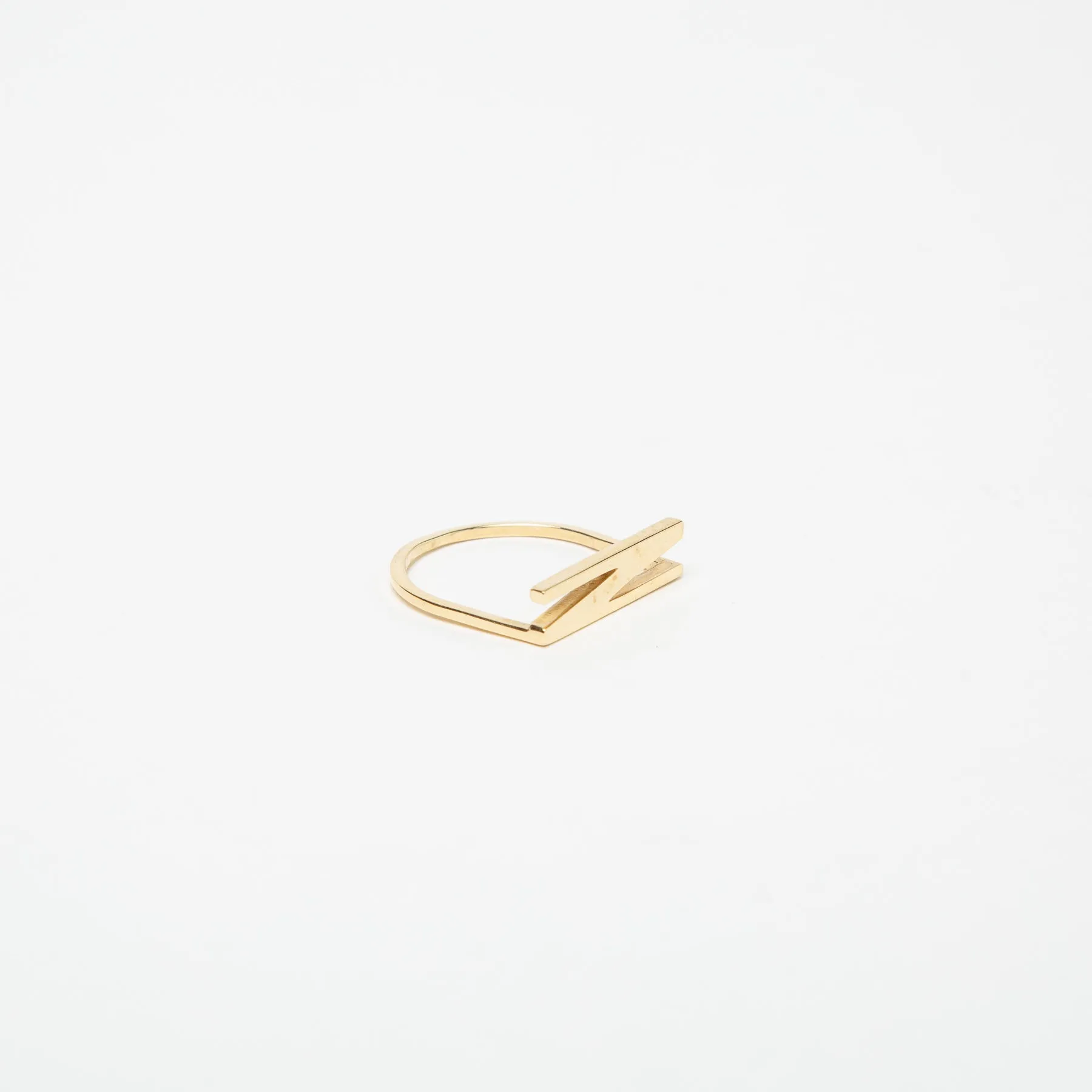 KWIT | 14K YELLOW GOLD LETTER N RING