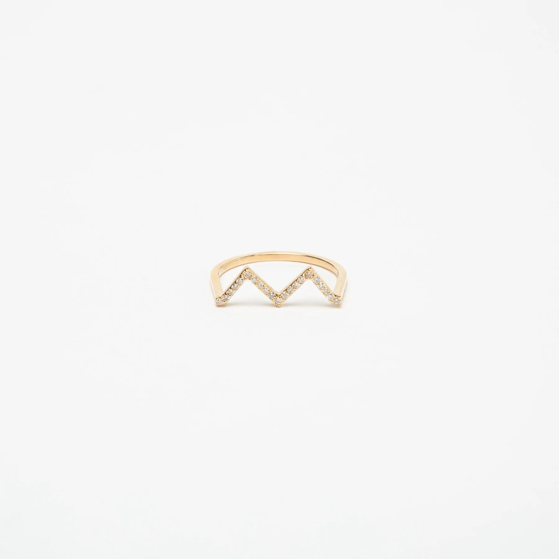 KWIT | YELLOW GOLD MW ZIG ZAG DIAMOND RING